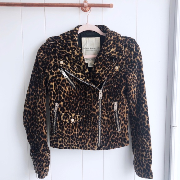 Denim & Supply Ralph Lauren Jackets & Blazers - Ralph Lauren Denim & Supply Leopard Moto Jacket
